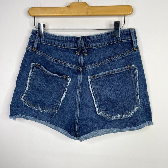Good American Good Vintage Frayed Denim Cutoffs Jean Shorts Stretch Womens 8 29 - Picture 8 of 16